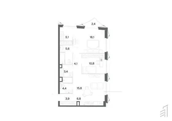 Парквью 26 — планировка 1
