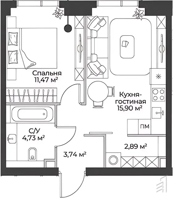 Гранд Фили — планировка 1