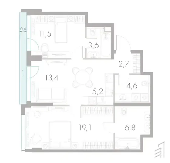 River Park Кутузовский — планировка 2
