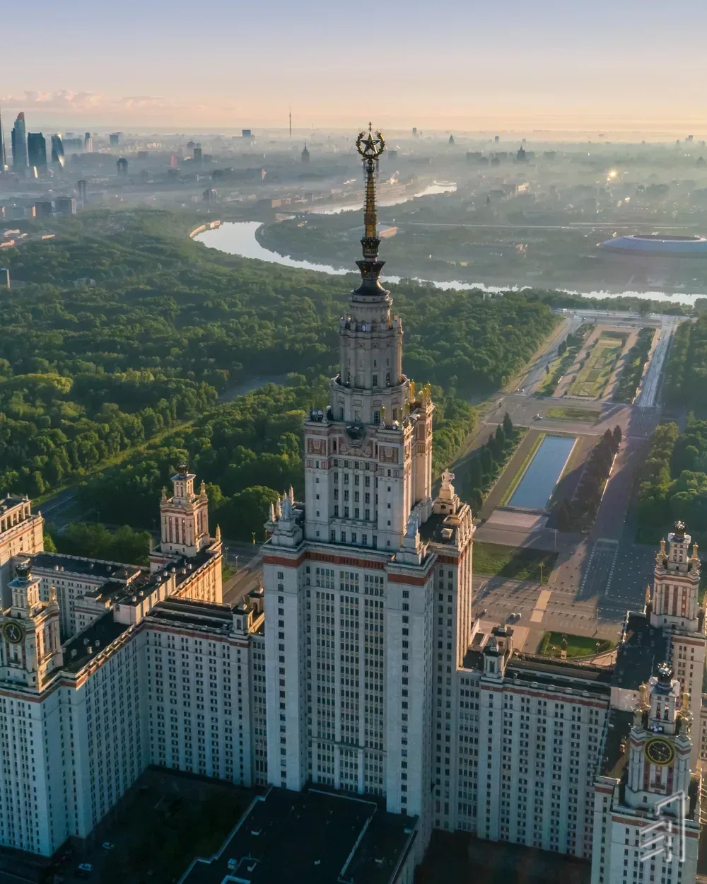 Раменки — МГУ и Воробьёвы горы с высоты
